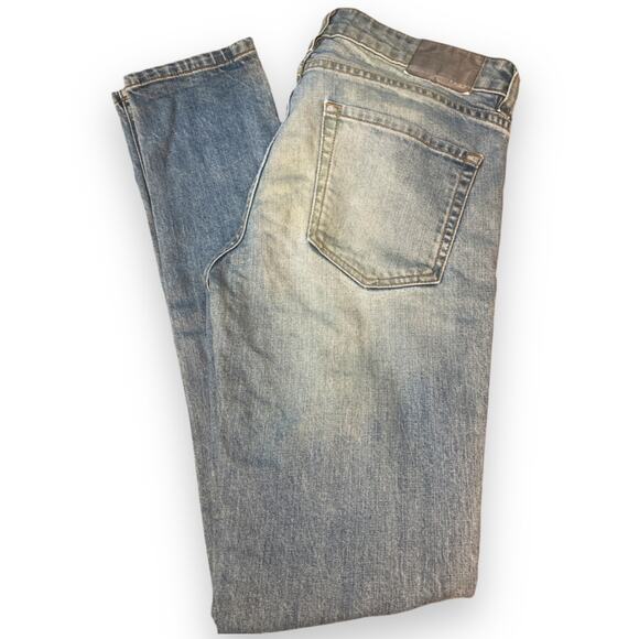 6397 Loose Skinny Designer Jeans/Denim, Blue Distressed. Sz 26 Waist MADE IN USA - Picture 2 of 5